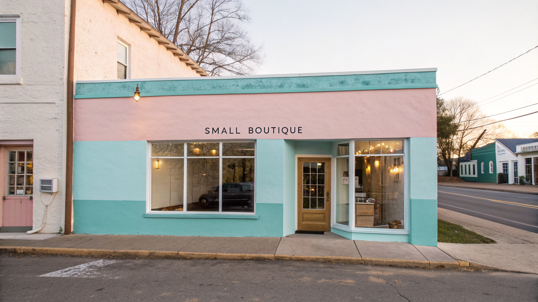 The Copper Kettle storefront in town centre